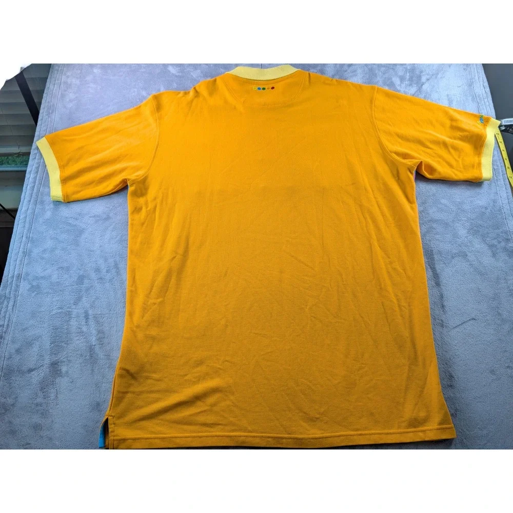 Coogi Mens XXXL Orange Sunset Seagull Graphic Short Sleeve Polo Shirt
